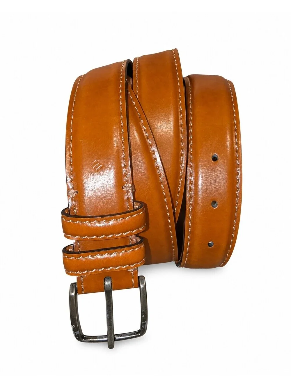 Joseph Abboud Belt 50 Brown Genuine Leather Dress Belt Made in Italy